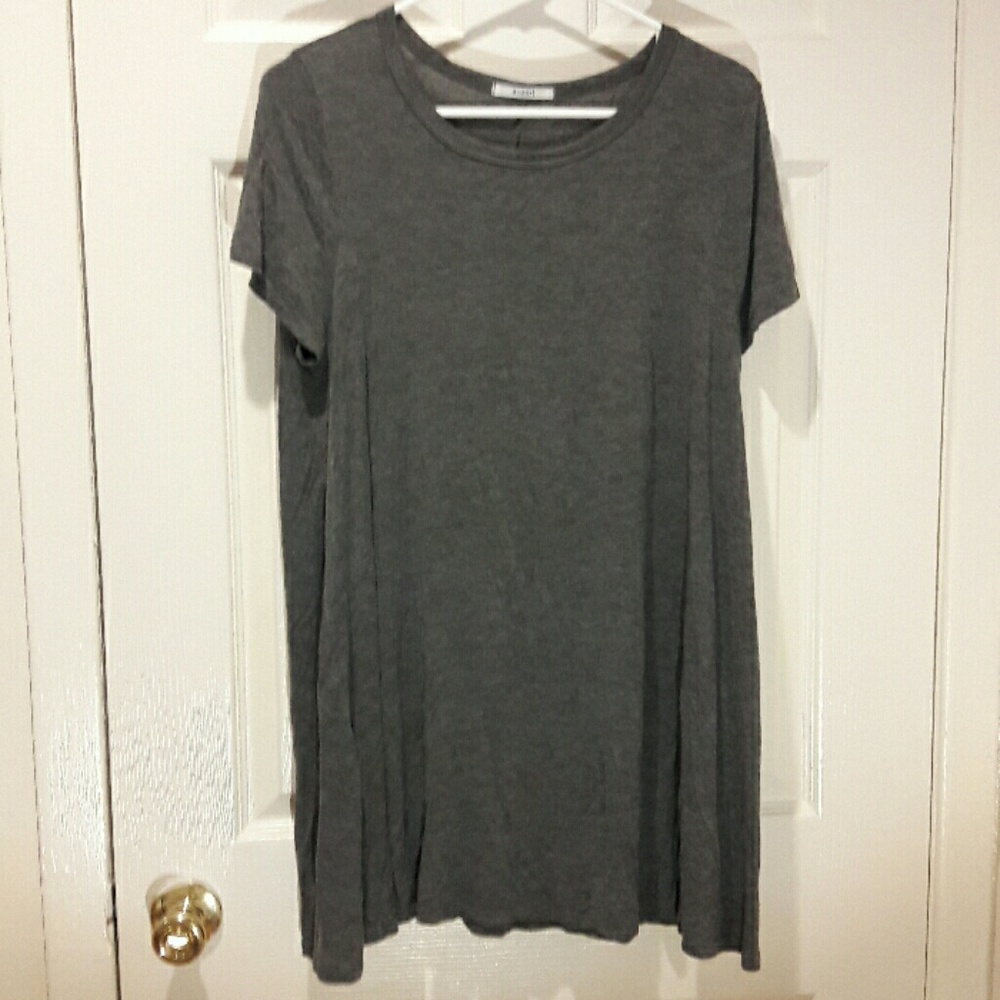 Grey Flowy Top